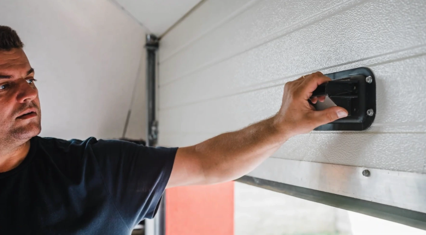 Homeowner reviewing a garage door repair estimate in Franklin, TN